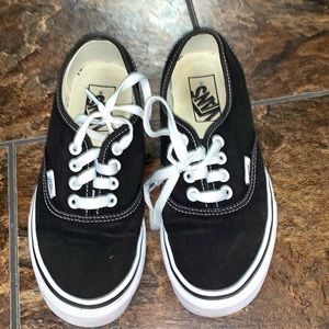 Black and white Vans